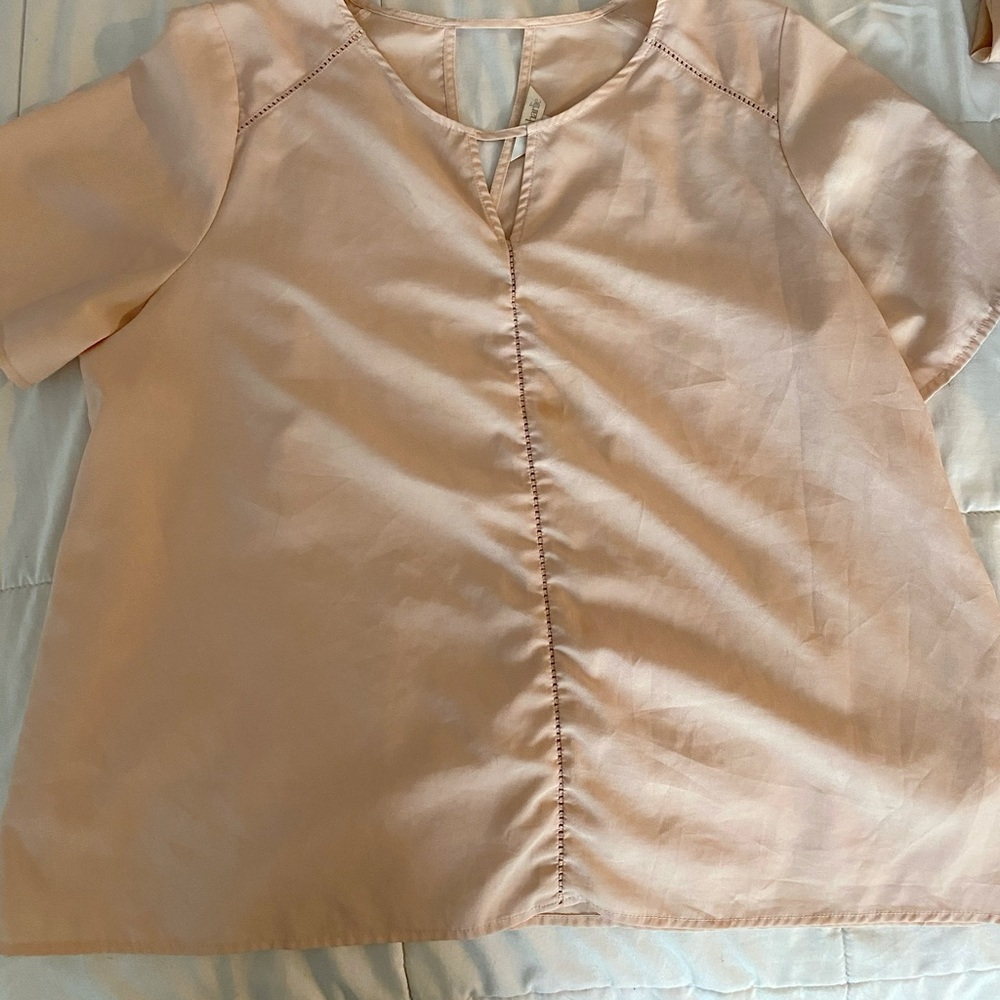 Satin light pink blouse